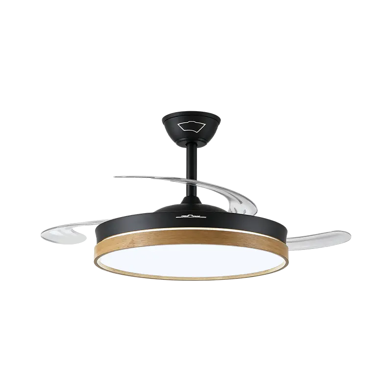 Ventilator retractabil din lemn rustic